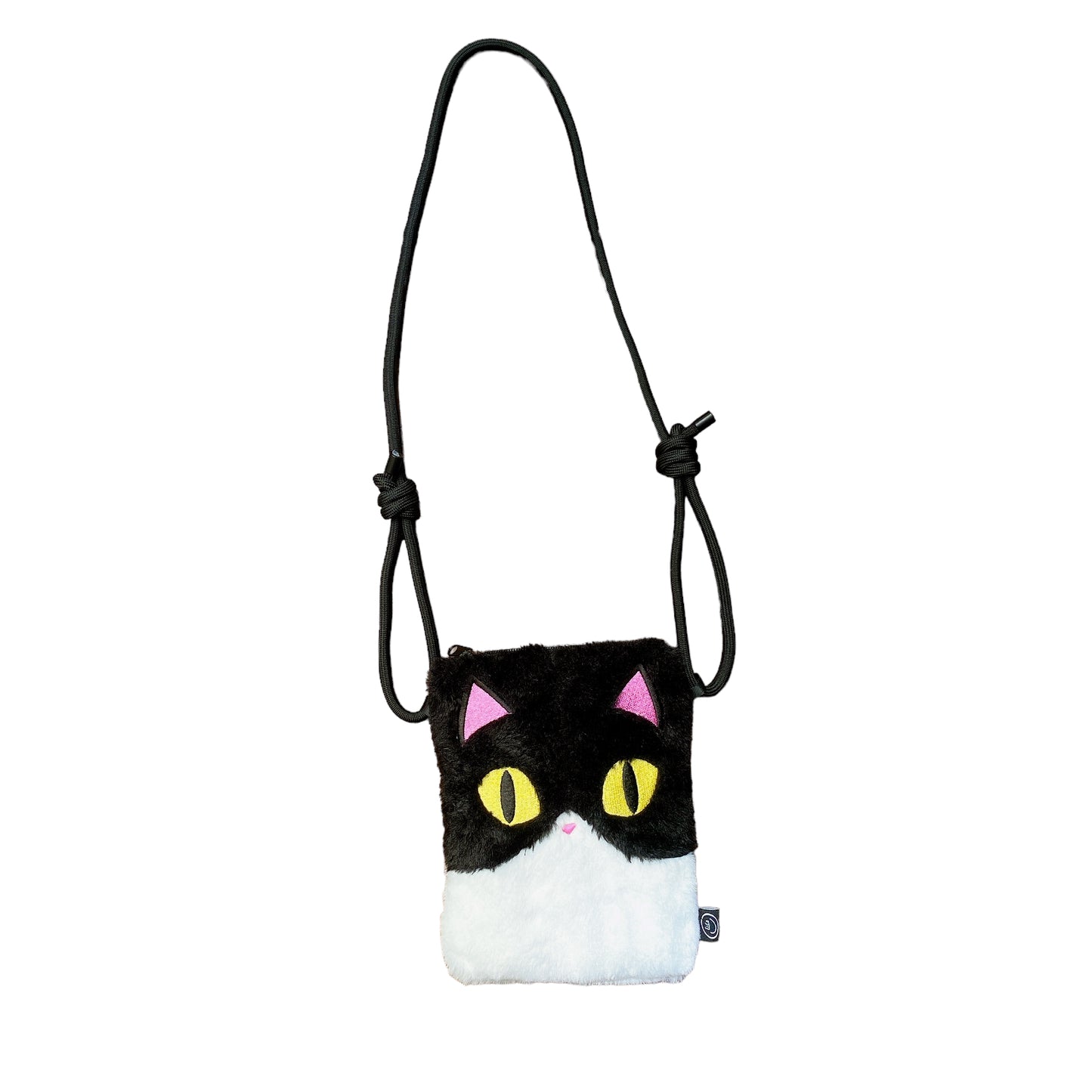 Furry tote bag & A5 mini bag: Tuxedo Cat