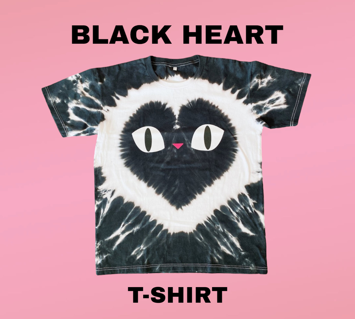 "JAI YAI" CAT T-SHIRT: Black Heart