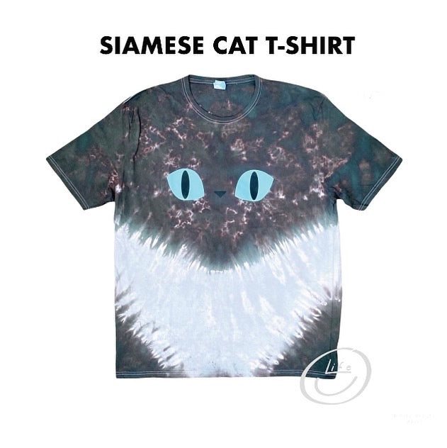 TIE DYE T-SHIRT: SIAMESE CAT