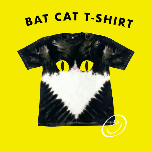 TIE DYE T-SHIRT: BAT CAT